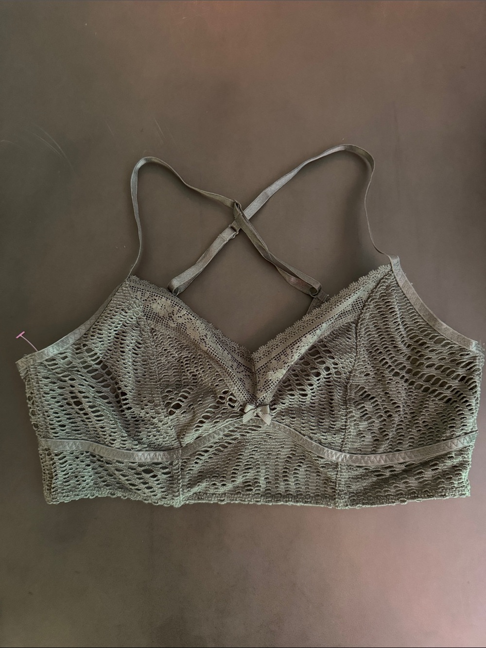 Free People Crochet Lace Bralette in Taupe